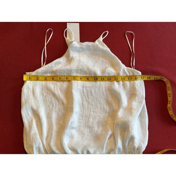 Zara Ivory Satin Effect Strappy Blouse Bodysuit, NWT, S - Picture 9 of 12